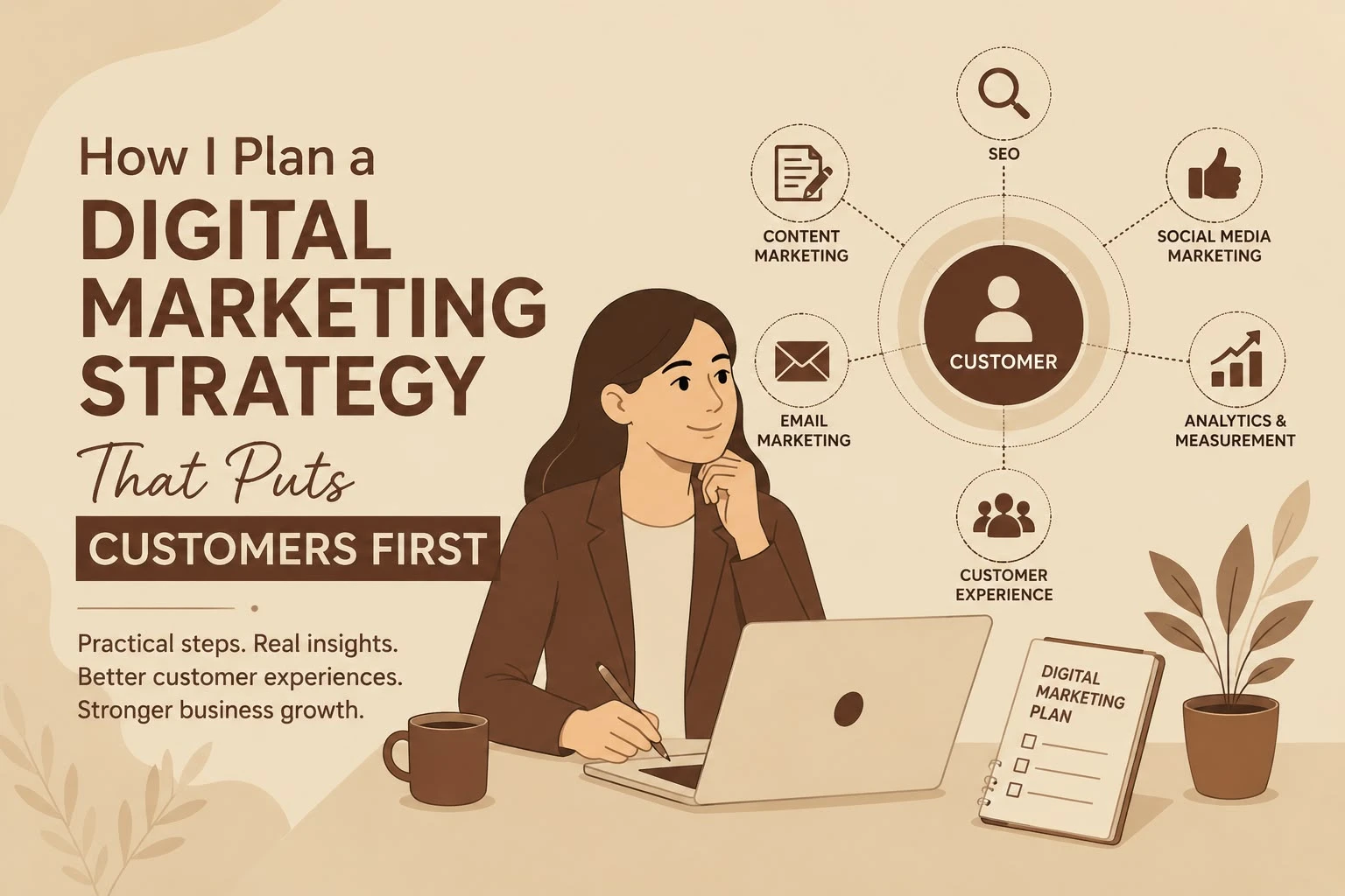 Diya, a freelance social media marketing strategist in Saudi Arabia. blog on the topic of How I Plan a Digital Marketing Strategy That Puts Customers First.