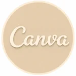 Diya, freelance social media marketing specialist in Saudi Arabia, Canva tool icon represending for tools.